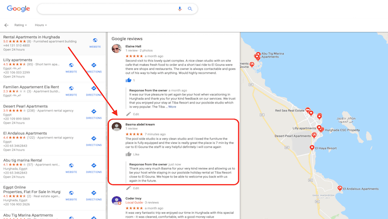 Five Star Review For Our Poolside Holiday Rental During The 2019 El Gouna Film Festival - Book Your Hurghada Holiday Rental on www.apartmentsinhurghada.com