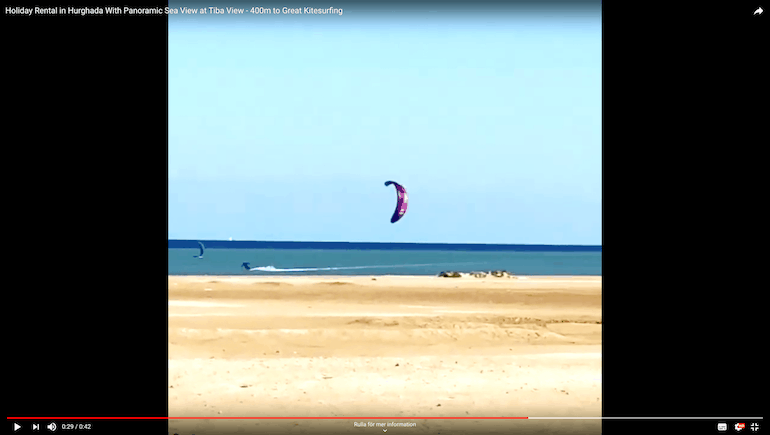 Excellent Kitesurfing 400m Away From Our Vacation Rentals at Tiba Resort and Tiba View in Hurghada - Book on www.apartmentsinhurghada.com
