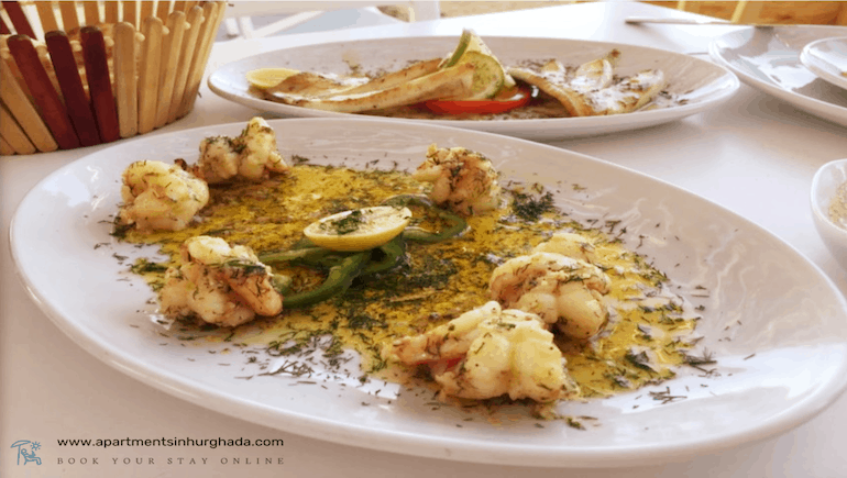 Tasty Seafood in Hurghada Close To Our Holiday Rentals in Hurghada - Book Your Rental Apartment Online - www.apartmentsinhurghada.com