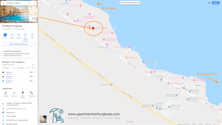 Vacation Rentals in Hurghada at Tiba Resort - Book Online - www.apartmentsinhurghada.com
