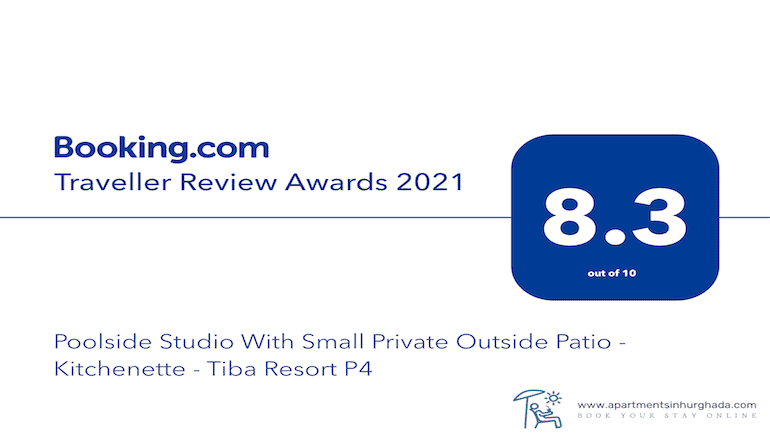 Award Winning Holiday Rentals in Hurghada - Book Your Poolside Studio @ Tiba Resort Online - Tiba Resort P4 - www.apartmentsinhurghada.com