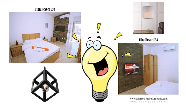 New Lights in Our Holiday Rentals - Book Your Stay Online - www.apartmentsinhurghada.com -