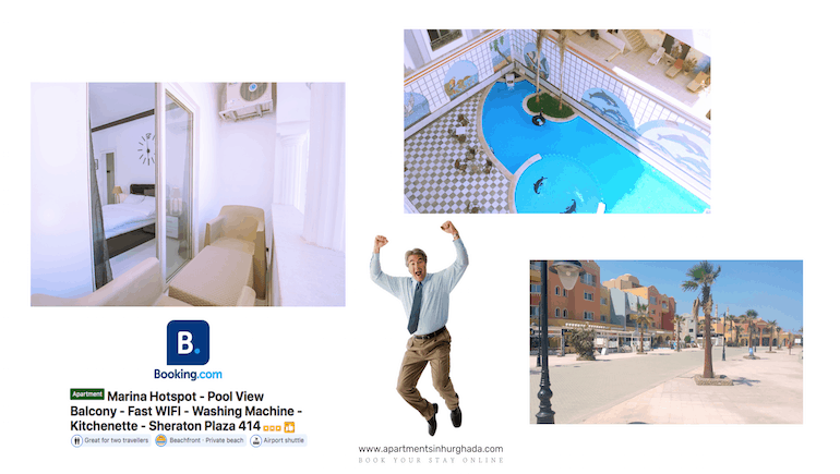 A Top Tier Holiday Rental in Hurghada - Sheraton Plaza 414 - By The New Marina on Sheraton Road - www.apartmentsinhurghada.com -