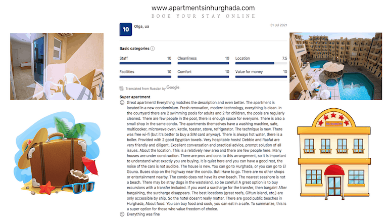 A Great Rental Apartment in Hurghada - Tiba Resort C34 - Book Online - www.apartmentsinhurghada.com -