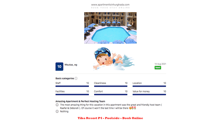 Book A Poolside Vacation Rental in Hurghada - Tiba Resort P4 - Great And Friendly Host Team - Book on www.apartmentsinhurghada.com -