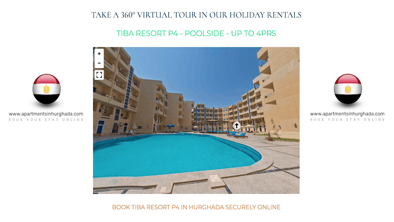 Take A 360 Virtual Tour @ Tiba Resort in Hurghada - Book Your Short-Term Rental Online - www.apartmentsinhurghada.com -