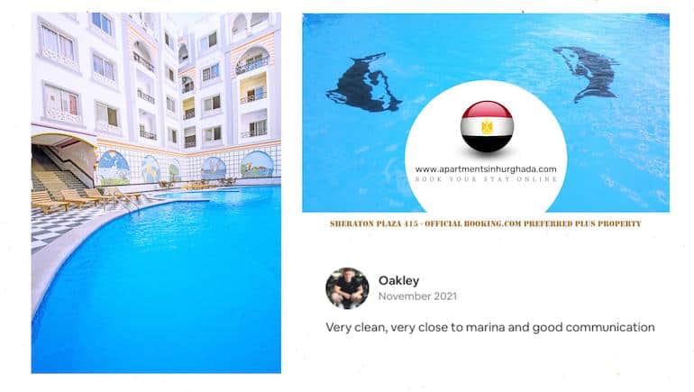 A Very Clean Holiday Rental in Central Hurghada by The New Marina - Sheraton Plaza 415 - Book Online - www.apartmentsinhurghada.com -