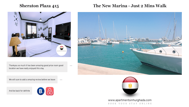 Amazingly Good Price By The New Marina On Sheraton Road - Sheraton Plaza 415 - Book on www.apartmentsinhurghada.com -