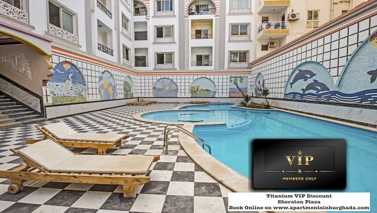 Become A Titanium Discount Member - Holiday Rentals in Hurghada - Sheraton Plaza - Free WIFI - Book on www.apartmentsinhurghada.com -