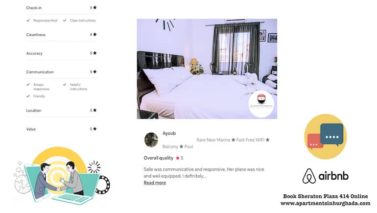 A Very Communicative And Responsive Host in Hurghada - Sheraton Plaza 414 - Short-Term Holiday Rental - Book Online - www.apartmentsinhurghada.com -