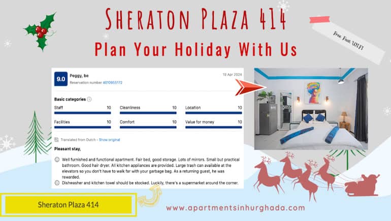 Book A Well-Furnished And Functional Apartment Short-Term Rental by The New Marina in Hurghada Online - Free WIFI - Swimming Pool - www.apartmentsinhurghada.com -
